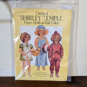 Vintage Original Shirley Temple Paper Dolls in Full Color Book 1988 Uncut